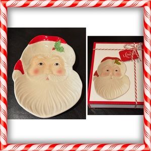Lenox Red & White Santa spoon rest - new in original box